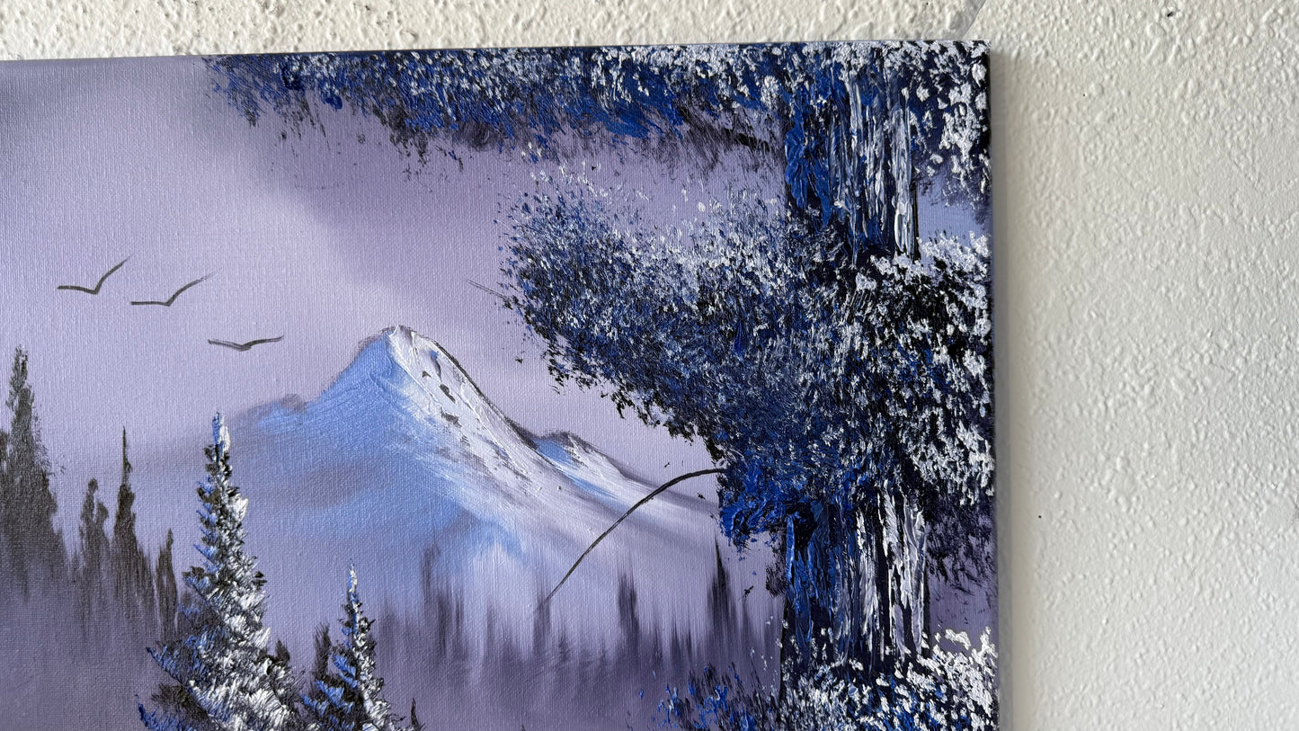 Painting #2023 - 16x20" Canvas - Winter Landscape painted 8-28-25