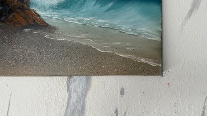 Painting #1970- 16x20" Canvas - Tropical Seascape painted 7-31-25