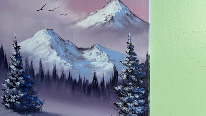 Painting #2018 - 16x20" Canvas - Winter Landscape painted 8-24-25