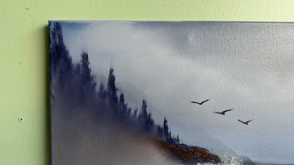 Painting #2015 - 16x20" Canvas - Oregon Coast Seascape painted 8-23-25