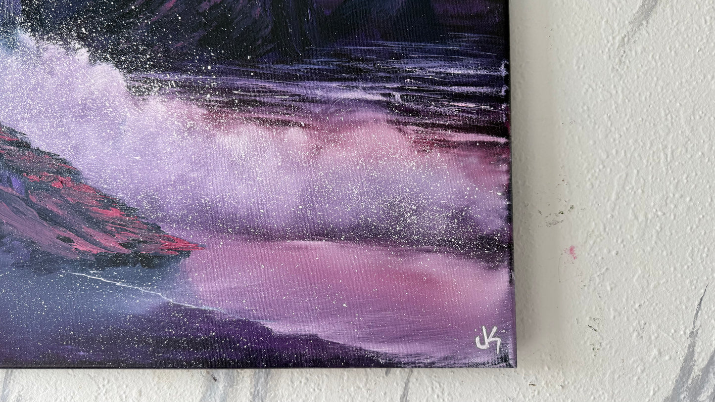 Painting #1959 - 16x20" Canvas - Fantasy Seascspe painted 7-25-25