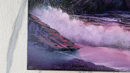 Painting #1959 - 16x20" Canvas - Fantasy Seascspe painted 7-25-25