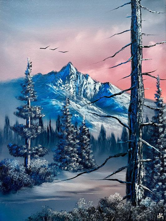 Painting #1587 - 18x24" Canvas - Winter Landscape