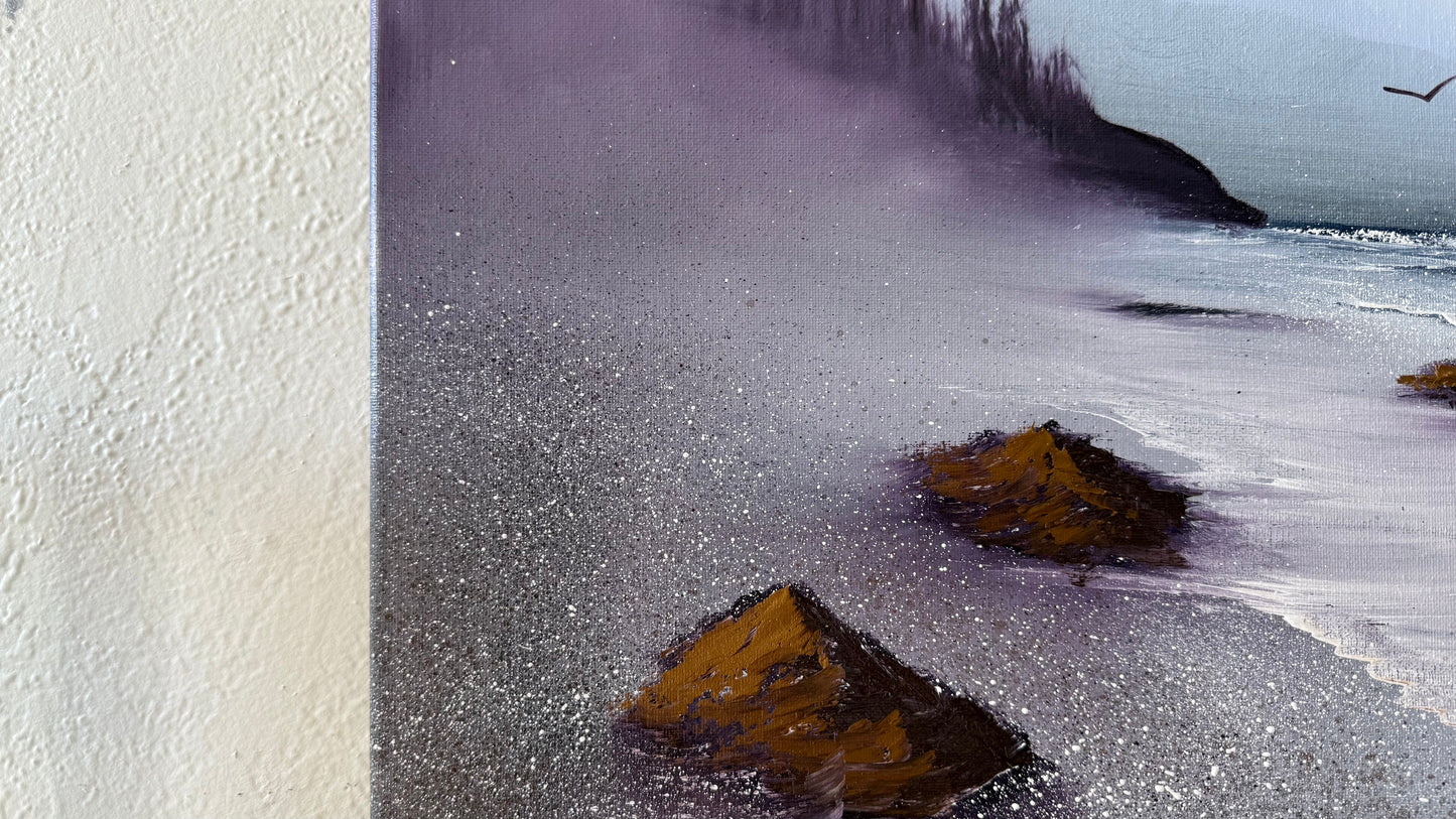 Painting #2052 - 16x20" Canvas - Oregon Coast Seascape painted 9-13-25