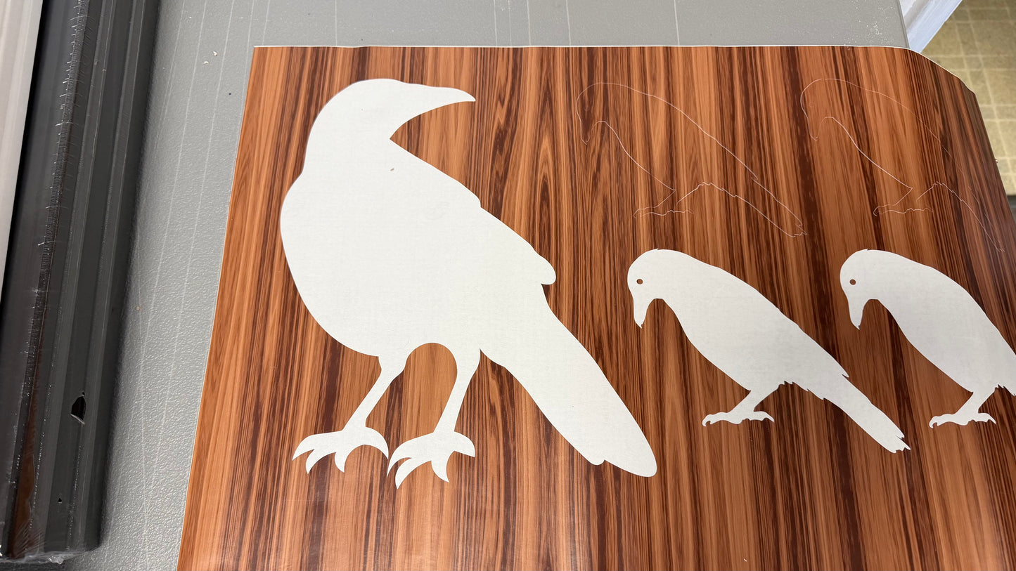 Stencil - Raven - Easy Liner Removable Adhesive Contact Paper