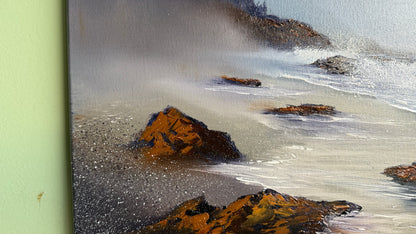 Painting #2015 - 16x20" Canvas - Oregon Coast Seascape painted 8-23-25
