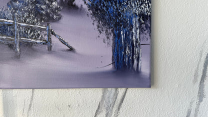 Painting #2023 - 16x20" Canvas - Winter Landscape painted 8-28-25