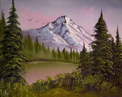 Painting #2079 - 16x20" Canvas - Mountain Landscape painted 9-29-25