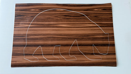 Stencil - Polar Bear V2 - Easy Liner Removable Adhesive Contact Paper