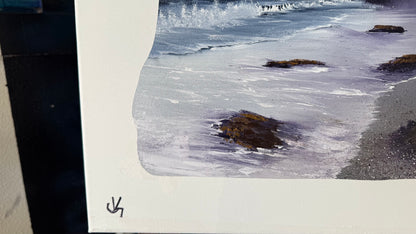 Painting #2042 - 16x20" Canvas - Oregon Coast Seascape painted 9-7-25