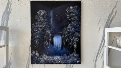 Painting #2022 - 16x20" Canvas - Multnomah Falls painted 8-28-25