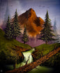 Painting #2656 - 20x24" Canvas - Forest Waterfall Landscape painted 10-19-26
