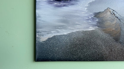 Painting #2008 - 24x30" Canvas - Oregon Coast Rocky Seascape painted 8-21-25