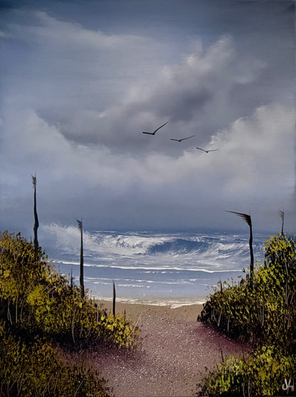Painting #2115 - 18x24" Canvas - Seascape painted 10-24-25