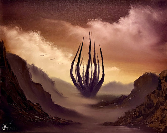 Painting #2222 - 16x20" Canvas - The Abyss painted 1-4-26