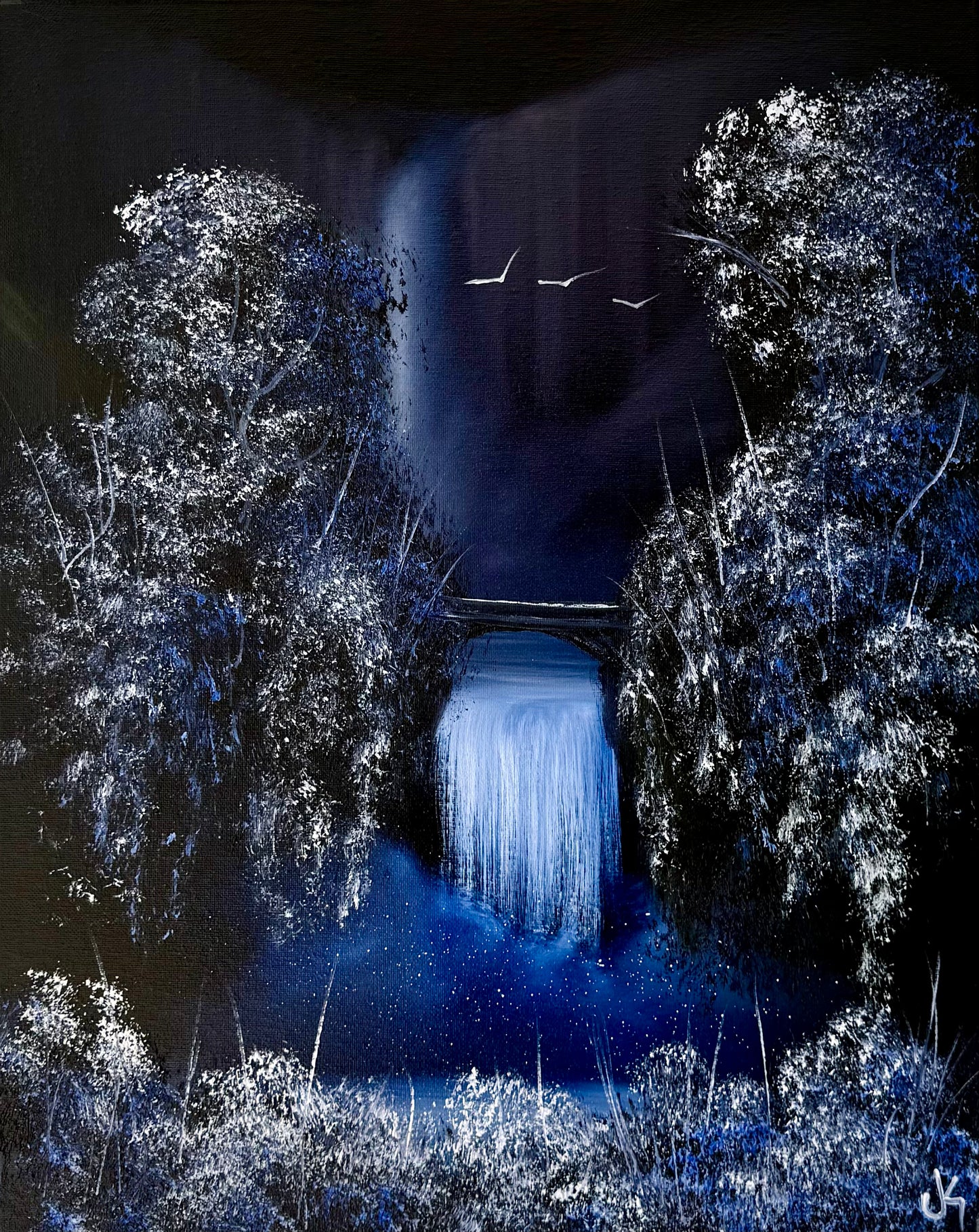 Painting #2022 - 16x20" Canvas - Multnomah Falls painted 8-28-25