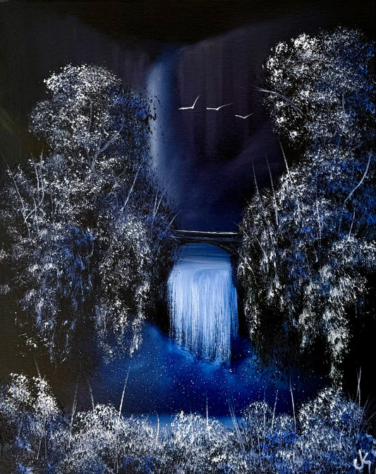 Painting #2022 - 16x20" Canvas - Multnomah Falls painted 8-28-25