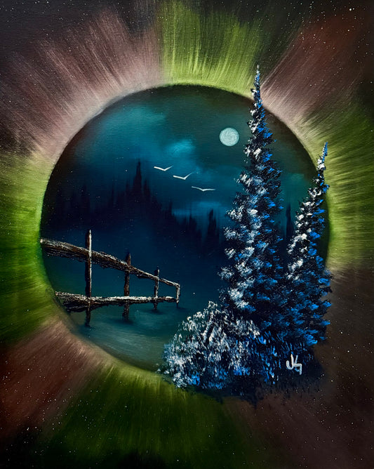 Painting #1580 - 16x20" Canvas - Christmas Portal