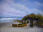 Painting #2425 - 18x24" Canvas - Old Boat Seascape painted 5-4-26