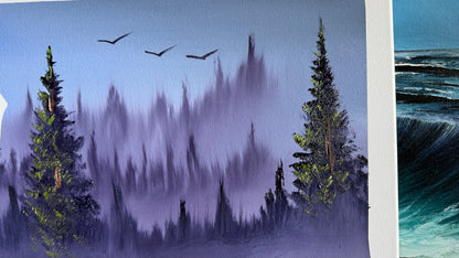 Painting #2043 - 16x20" Canvas - Washington Forest painted 9-7-25