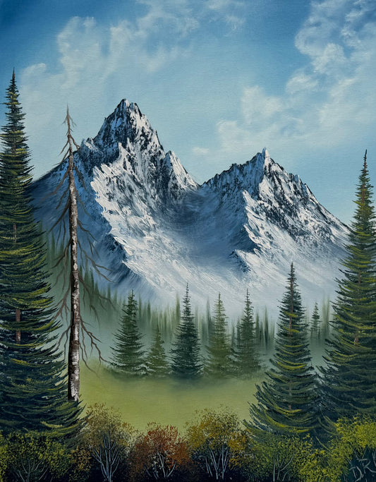 Painting # by Dani from Happily Painted - 16x20" Canvas - Mountain Landscape