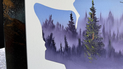 Painting #2043 - 16x20" Canvas - Washington Forest painted 9-7-25