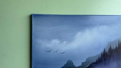 Painting #2008 - 24x30" Canvas - Oregon Coast Rocky Seascape painted 8-21-25
