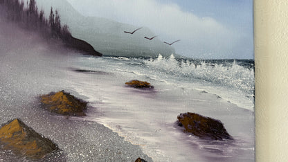 Painting #2052 - 16x20" Canvas - Oregon Coast Seascape painted 9-13-25