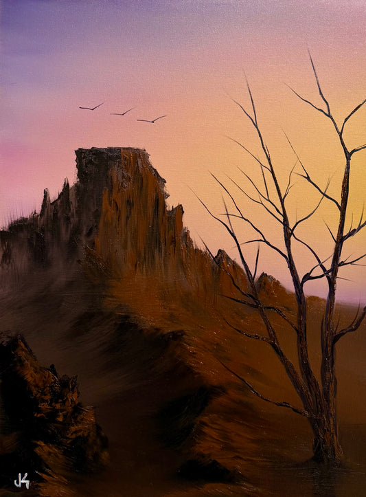 Painting #1601 - LIVE painting on Tiktok - 12/12/2024 Desert Landscape