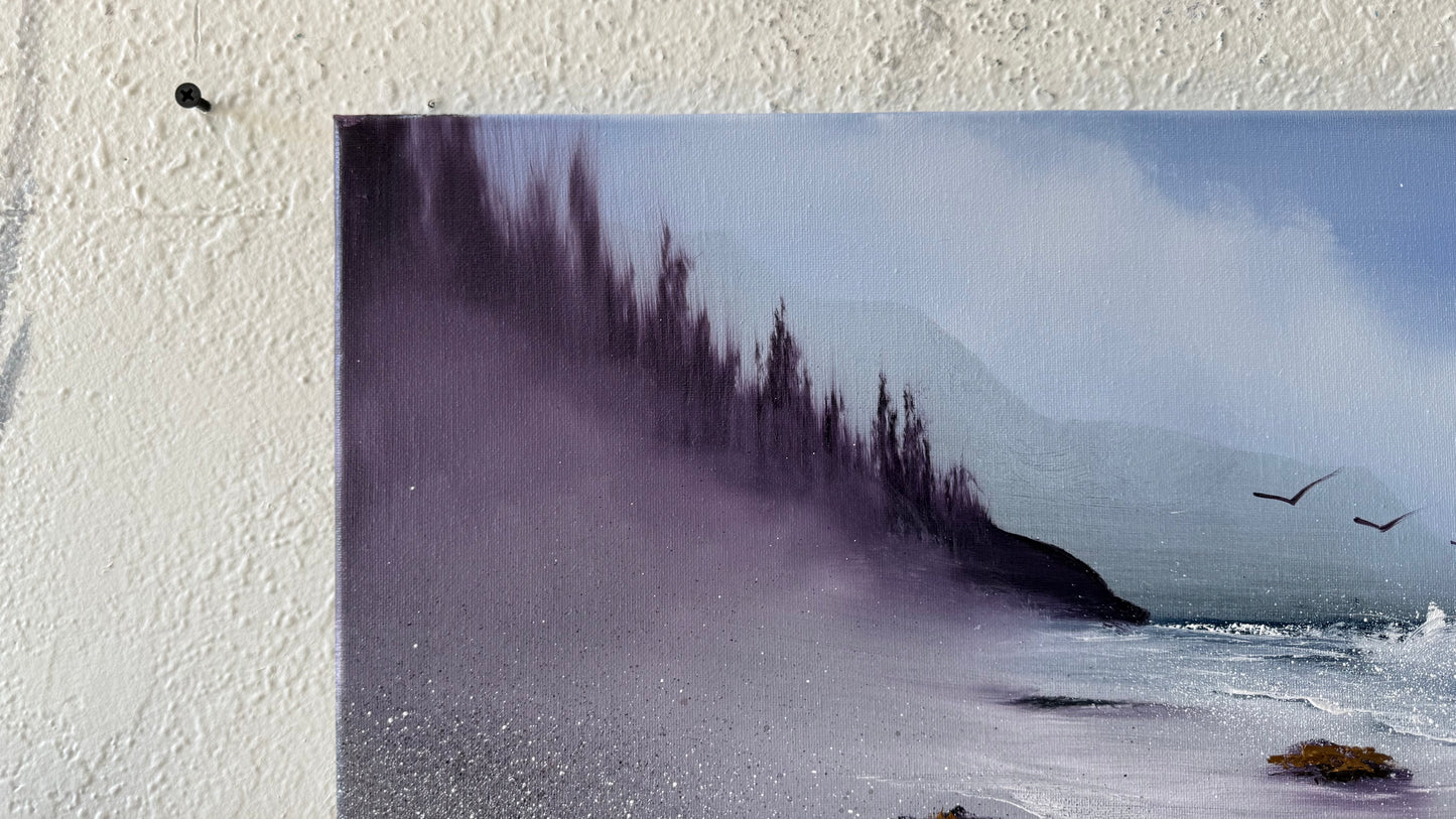 Painting #2052 - 16x20" Canvas - Oregon Coast Seascape painted 9-13-25