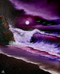 Painting #1928 - 16x20" Canvas - purple seascape painted 7-7-25