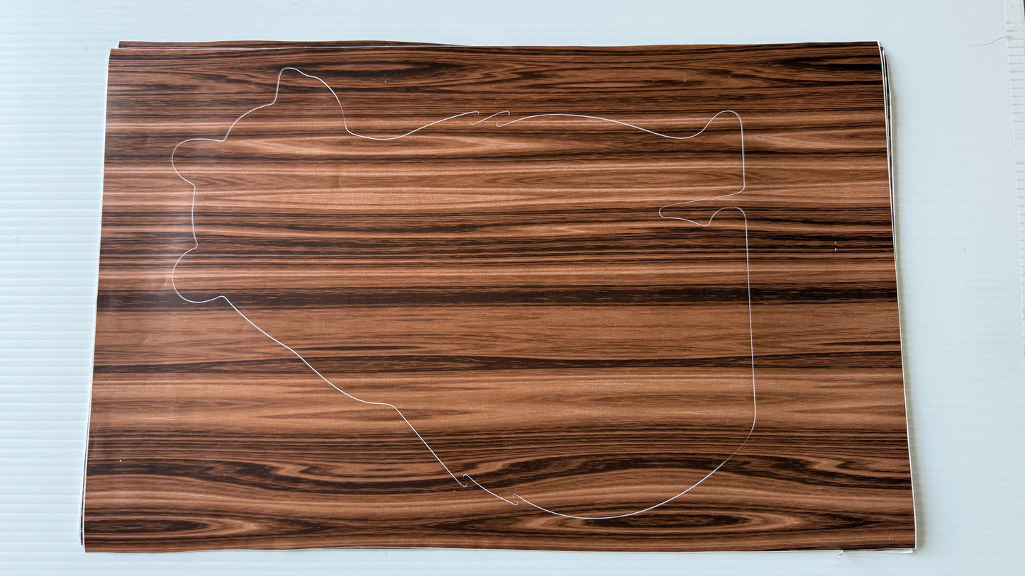 Stencil - Sitting Bear - Easy Liner Removable Adhesive Contact Paper