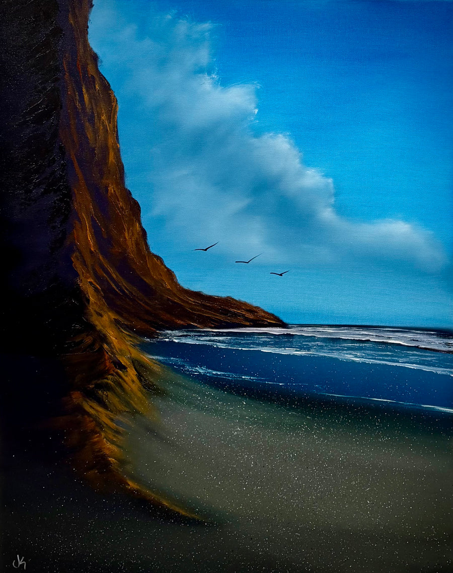 Painting #2579 - 22x28" Canvas - West Coast Seascape painted 9-3-26