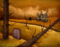 Painting #2051 - 16x20" Canvas - Halloween Landscape painted 9-12-25