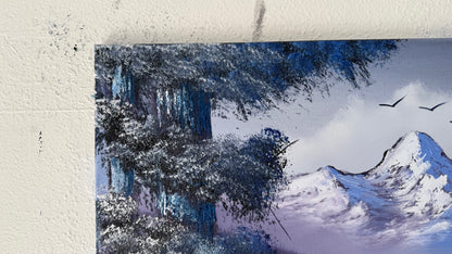 Painting #1987 - 16x20" Canvas - Mountain Landscape painted 8-10-25