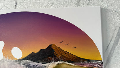 Painting #1984 - 18x24" Canvas - Palette Seascape painted 8-8-25