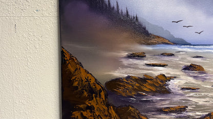 Painting #1998 - 16x20" Canvas - Oregon Coast Seascape painted 8-15-25