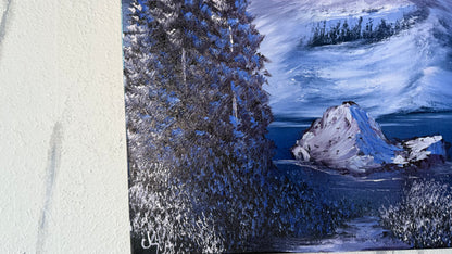 Painting #2006 - 20x24" Canvas - Space Mountain Landscape painted 8-18-25