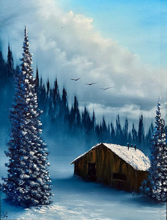 Painting #1579 - 18x24 Canvas - Winter Landscape