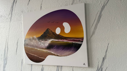 Painting #1981 - 20x24" Canvas - Palette Seascape painted 8-7-25