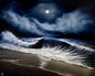 Painting #2338 - 16x20" Canvas - Night Oregon Coast Seascape painted 3-15-26