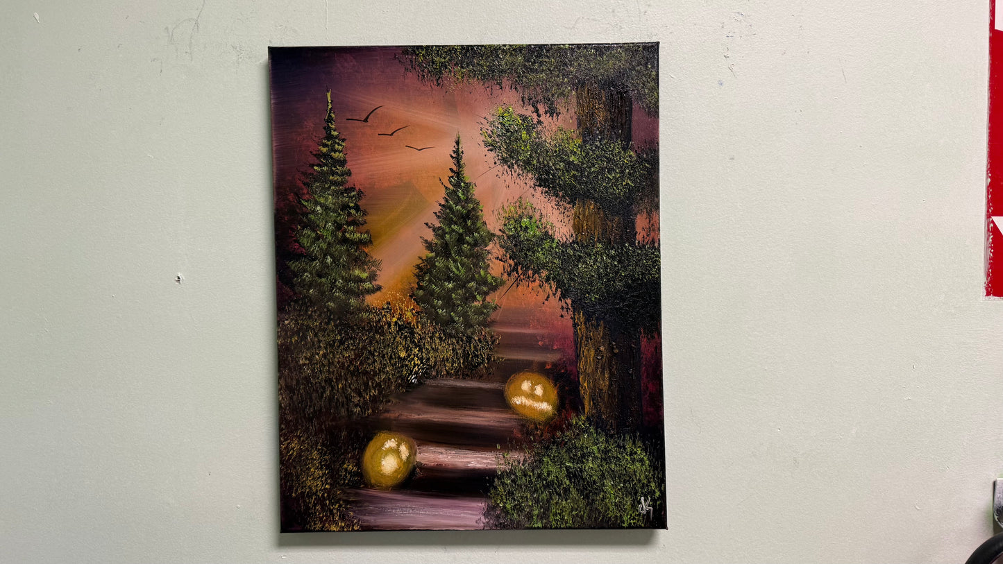 Painting #2021 - 16x20" Canvas - Autumn Landscape painted 8-27-25