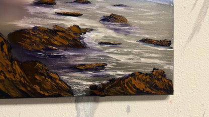Painting #1998 - 16x20" Canvas - Oregon Coast Seascape painted 8-15-25