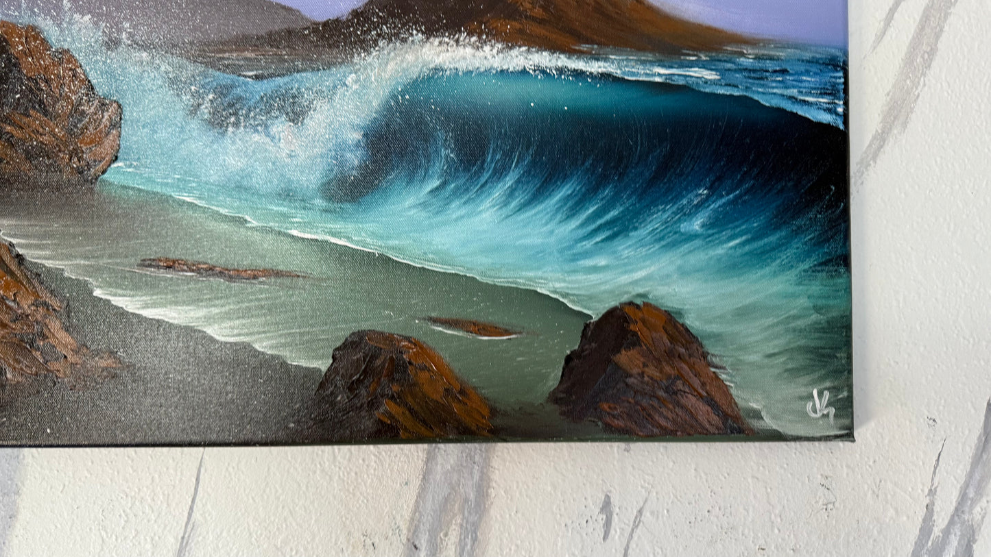 Painting #1985 - 18x24" Canvas - PNW Seascape painted 8-9-25