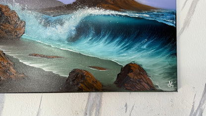 Painting #1985 - 18x24" Canvas - PNW Seascape painted 8-9-25