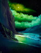 Painting #2569 - 22x28" Canvas - Night Seascape painted on 8-27-26