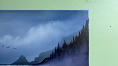 Painting #2008 - 24x30" Canvas - Oregon Coast Rocky Seascape painted 8-21-25