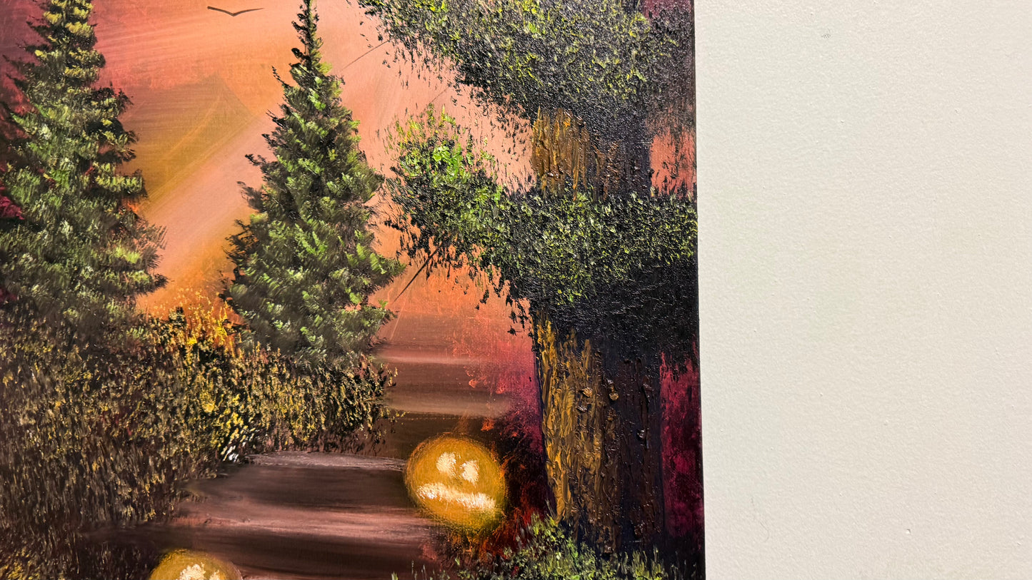 Painting #2021 - 16x20" Canvas - Autumn Landscape painted 8-27-25