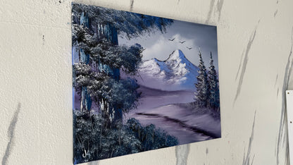 Painting #1987 - 16x20" Canvas - Mountain Landscape painted 8-10-25