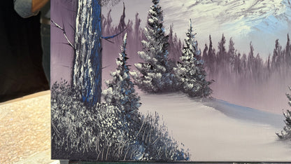 Painting #2053 - 18x24" Canvas - Mountain Landscape painted 9-13-25